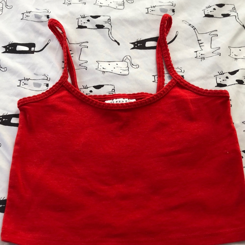 Red tank top